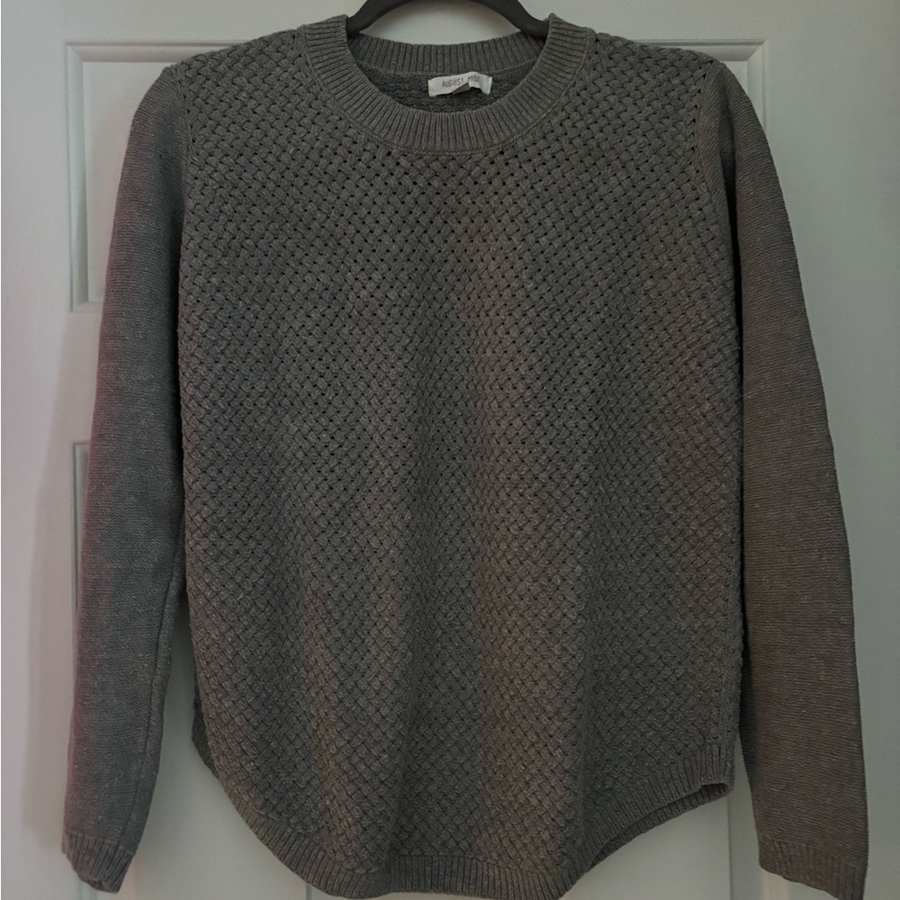 August Mist small gray professor sweater